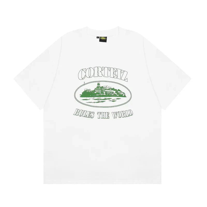 Alcatraz White Green T-shirt - Tygra Clothing