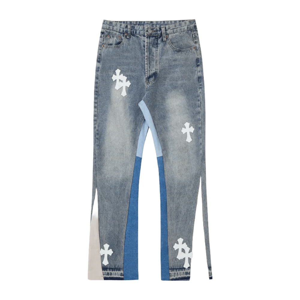Cross Patch - Flared Jeans - Tygra Clothing